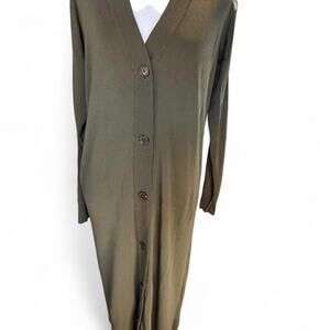 Mod Ref Olive Green Cardigan/Dress Size S